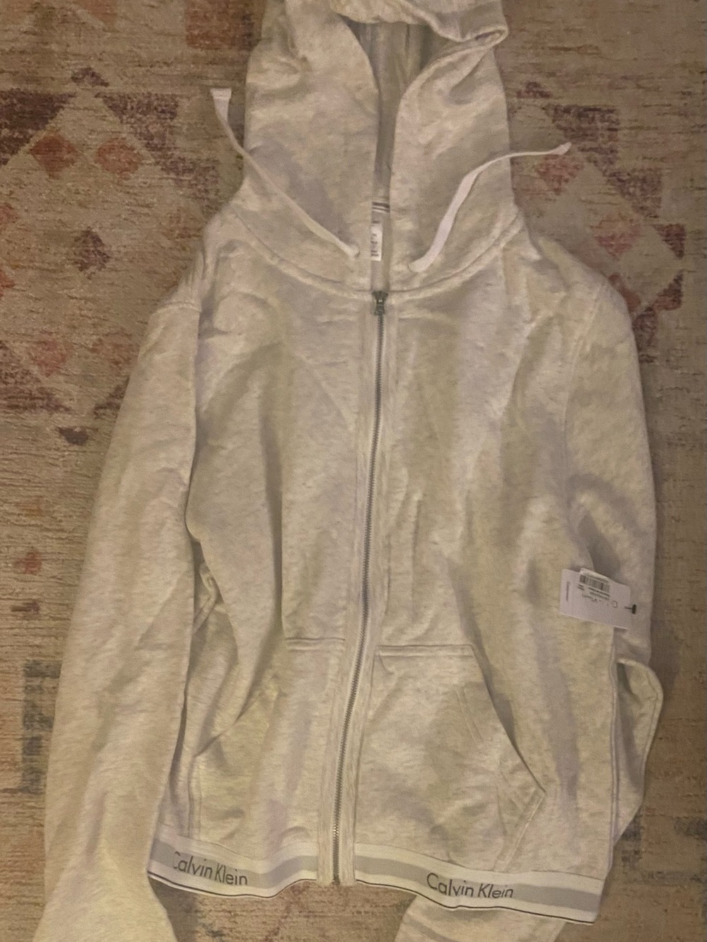 Calvin Klein Women’s Full-Zip Hoodie – Grey